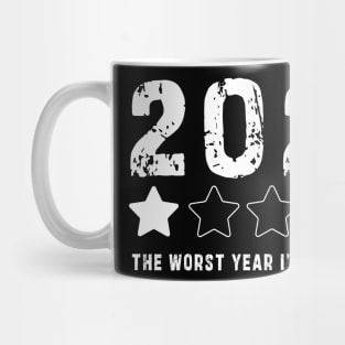 2023 year one star review : Funny review, "The worst year i've ever lived" Mug